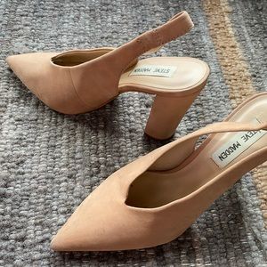Steve Madden Nude Suede Slingback Heel